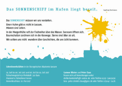 Postkarte für 2017 – „Ingeborg Bachmann“ - Gestaltung und Fotografie – Jan Borchert – katzenfabrik.com